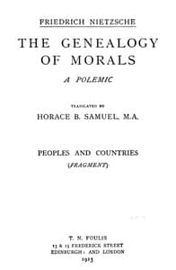 Cover of The Genealogy of Morals