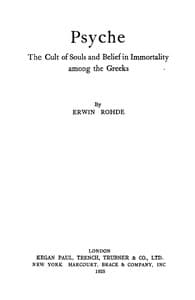 Cover of Psyche: The Cult of Souls and Belief in Immortality